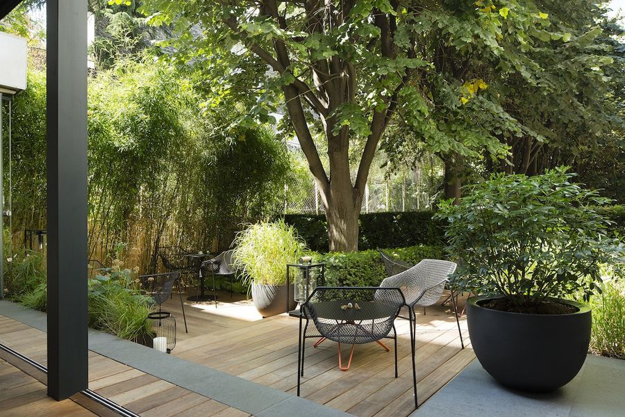 Terrasse intérieure de la Belle Juliette